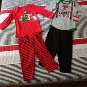 Holiday Time Baby Boy Christmas 3-6 M 2-pc set (2 sets)